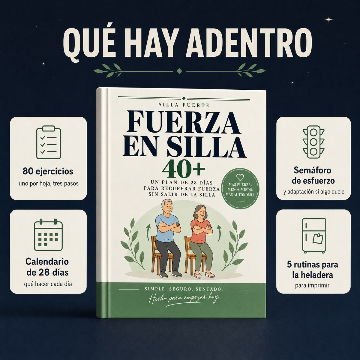Fuerza en Silla 40+ (guía digital en PDF)
