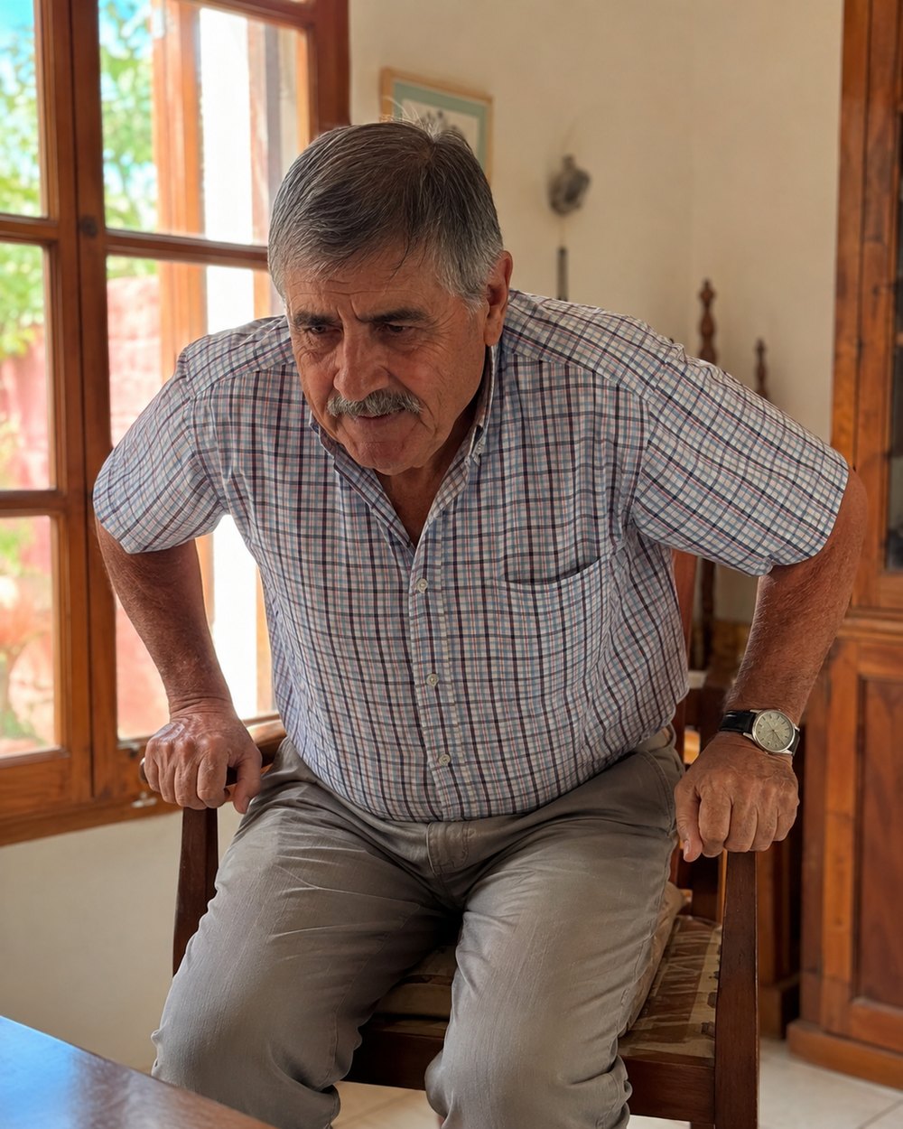 Te empujás con los brazos