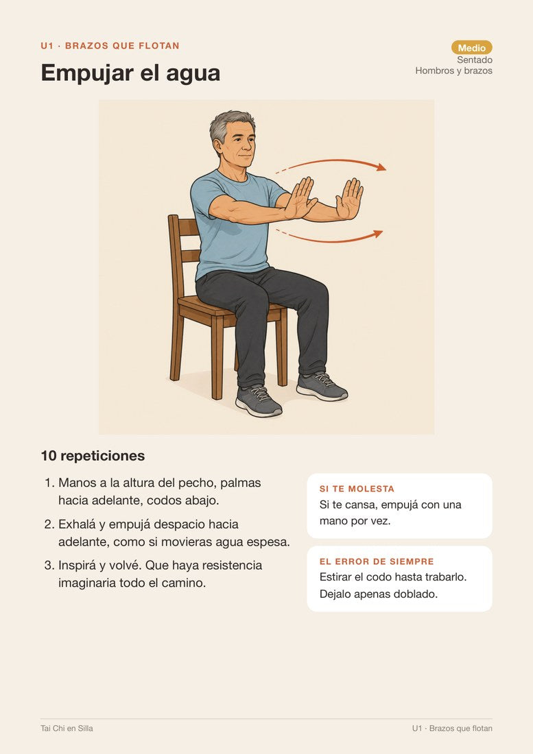 Empujar el agua